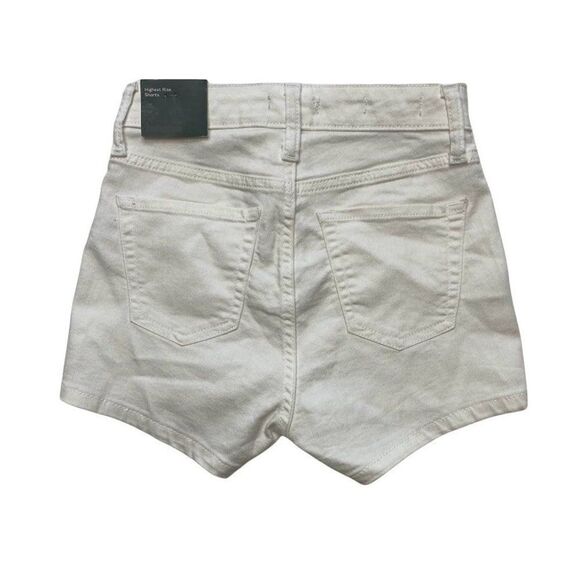 Wild Fable Jean Shorts Women's 2 Small White High‎ Rise Stretchy Denim Pockets - Picture 2 of 7